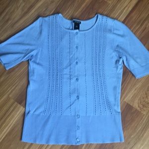 Ann Taylor Blue Delicate Cardigan Career